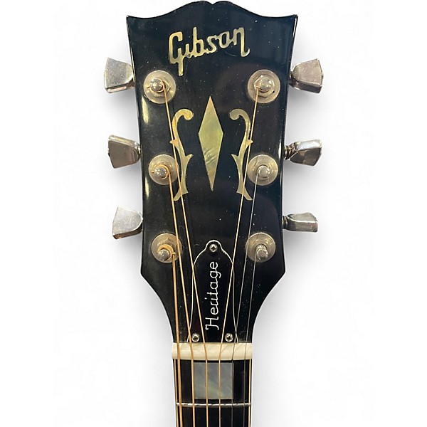 Vintage 1970s Gibson Heritage Custom Natural Acoustic Guitar