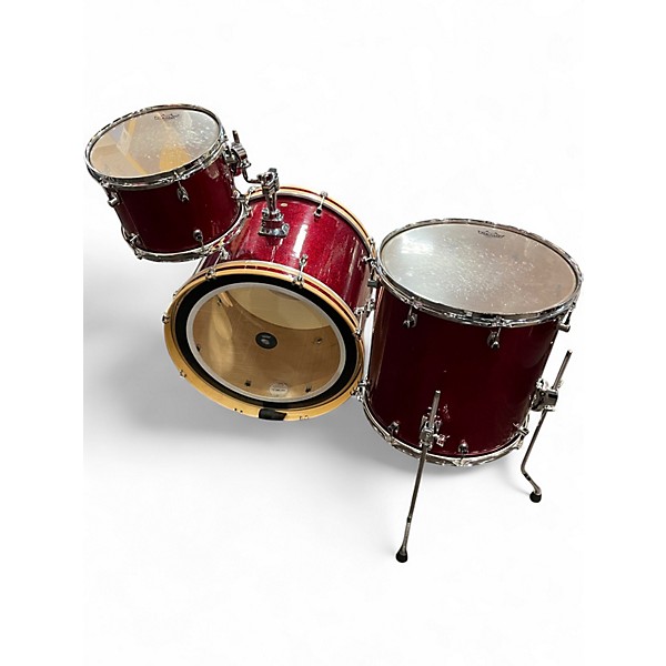 Used Ludwig 3 Piece Signet red red sparkle Drum Kit