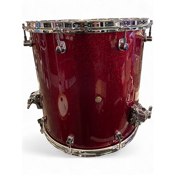 Used Ludwig 3 Piece Signet red red sparkle Drum Kit