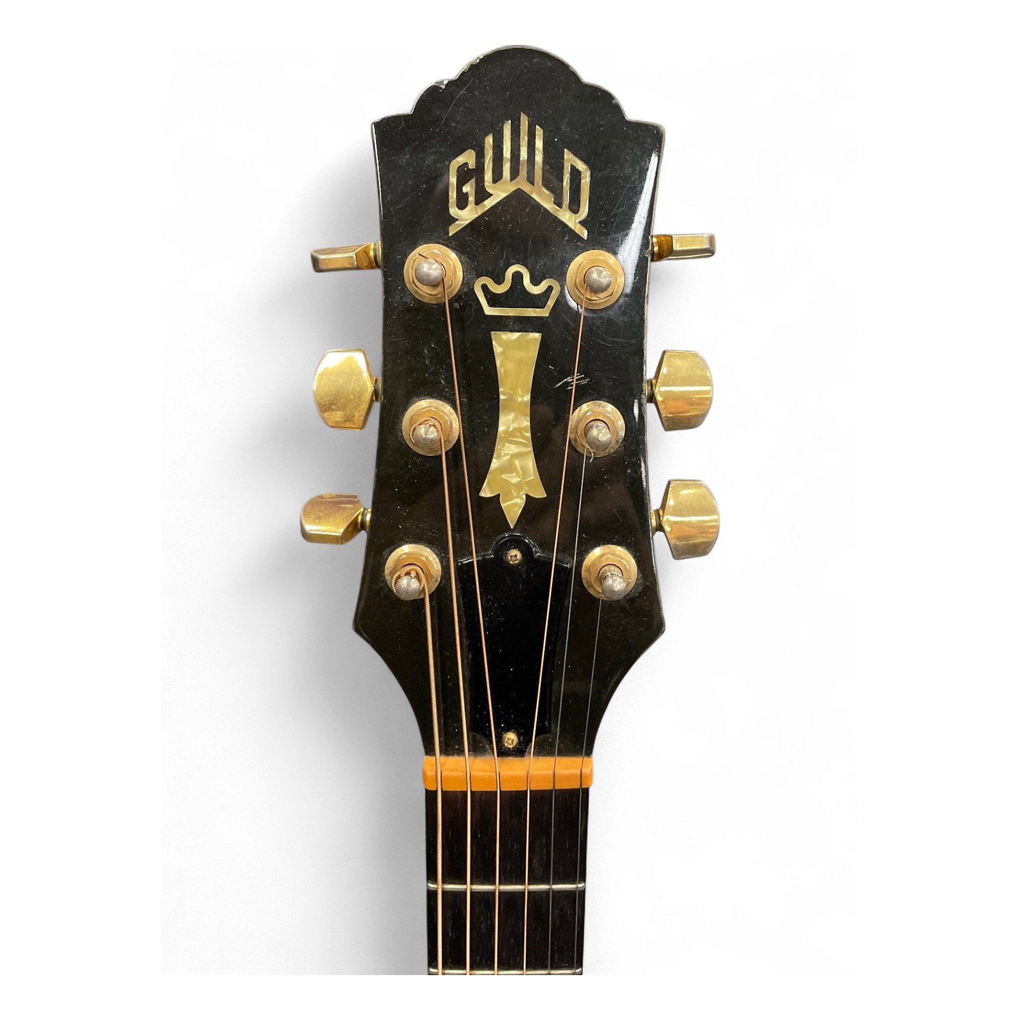 Vintage 1990 Guild Songbird-C Black Acoustic Electric Guitar Black
