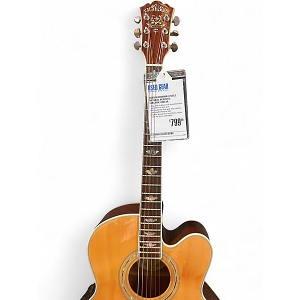 Used Washburn J28SCE Natural Acoustic Electric Guitar