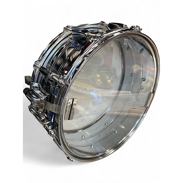 Used Rogers 14X6 STEEL SNARE SILVER Drum