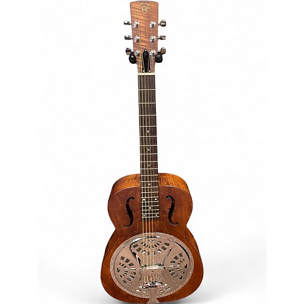 Used Dobro Hound Dog Round Neck VINTAGE BROWN Resonator Guitar