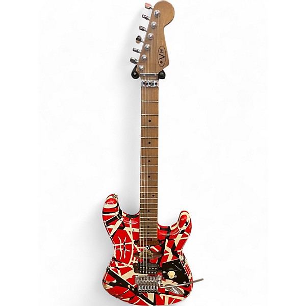 Used EVH Striped Series Frankie RED STRIPED Solid Body Electric Guitar