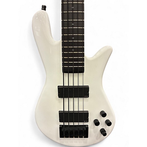 Used 2025 Spector NS Ethos White Sparkle Gloss Electric Bass Guitar