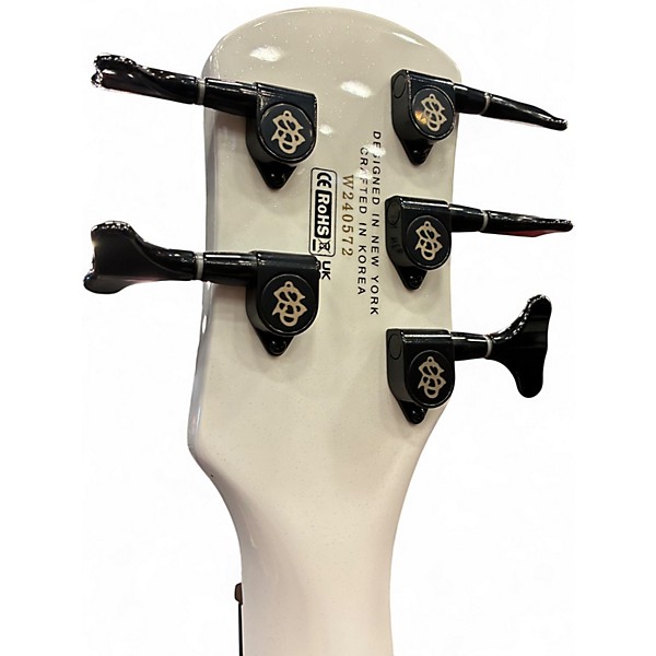 Used 2025 Spector NS Ethos White Sparkle Gloss Electric Bass Guitar