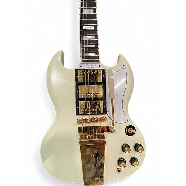 Used Epiphone 1963 Les Paul SG Antique White Solid Body Electric Guitar