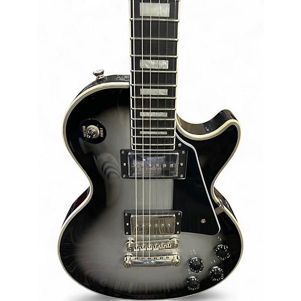 Used Epiphone Les Paul Custom Silverburst Solid Body Electric Guitar