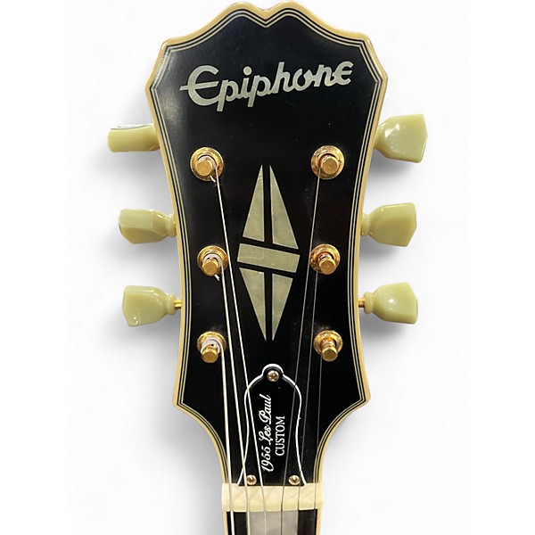 Used Epiphone 1955 Les Paul Custom Black Solid Body Electric Guitar