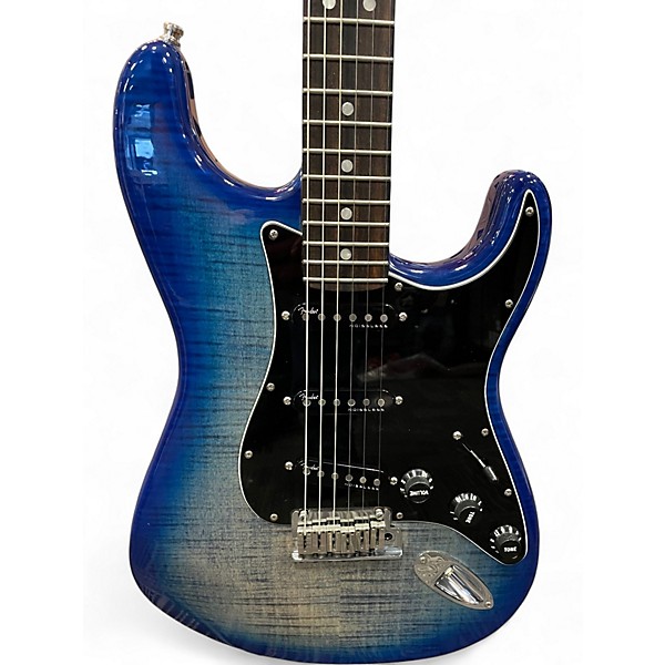 Used Fender American Ultra Stratocaster Ebony Limited Edition Blue Solid Body Electric Guitar