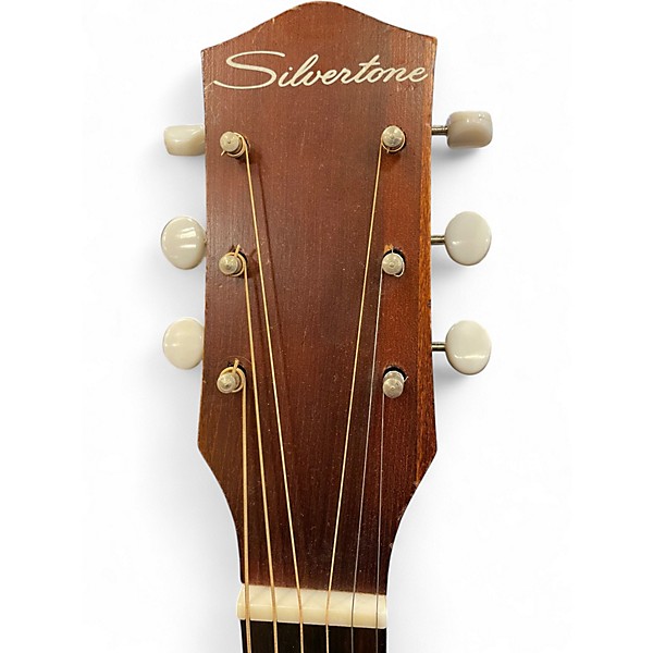 Used Silvertone H641 Natural Acoustic Guitar