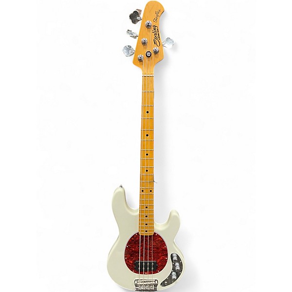 Used Sterling by Music Man STINGRAY RAY24CA Olympic White Electric Bass Guitar