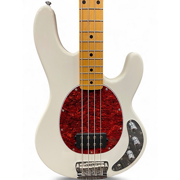 Used Sterling by Music Man STINGRAY RAY24CA Olympic White Electric Bass Guitar