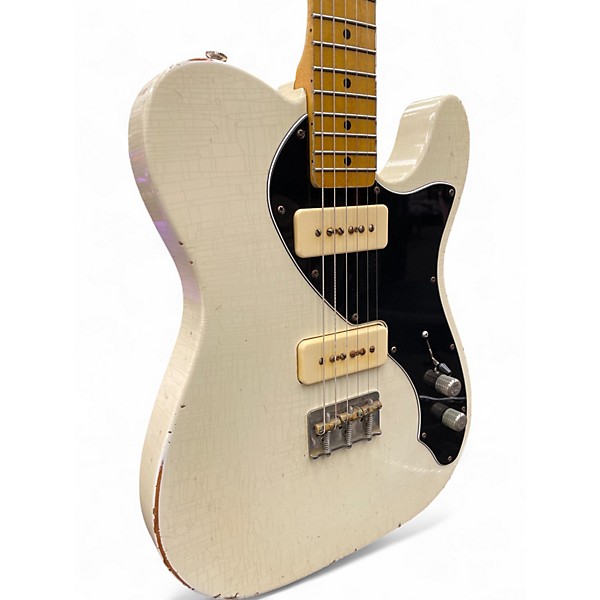 Used TMG Gatton Antique White Solid Body Electric Guitar