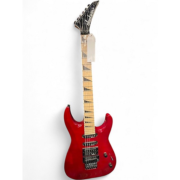 Used Jackson JS34Q Dinky Transparent Red Solid Body Electric Guitar