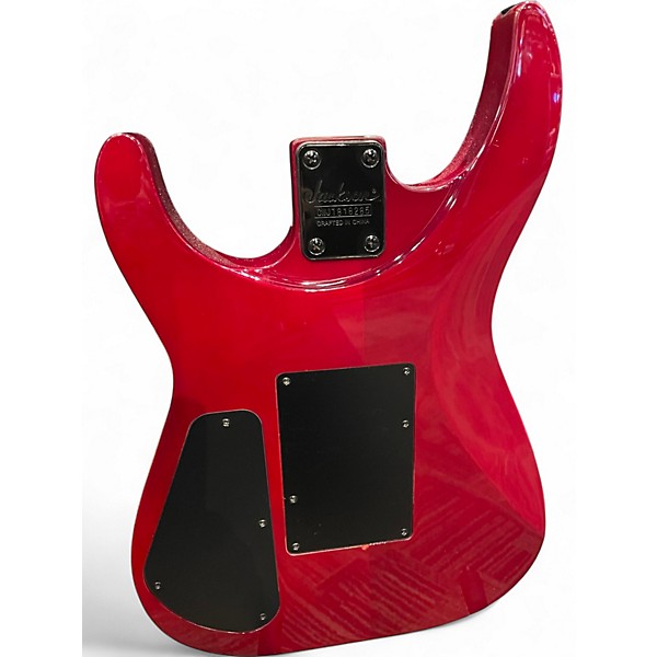 Used Jackson JS34Q Dinky Transparent Red Solid Body Electric Guitar