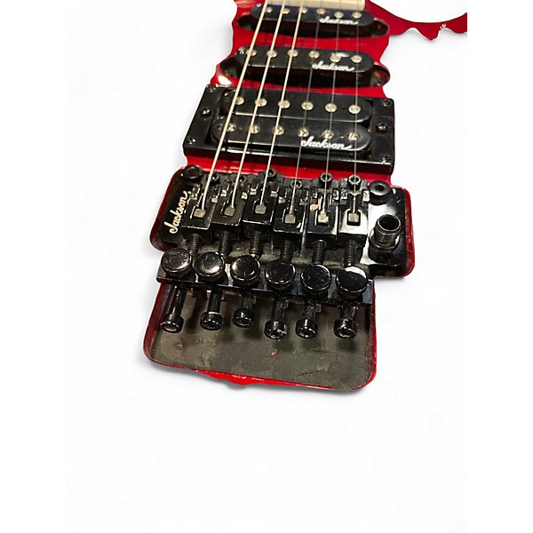 Used Jackson JS34Q Dinky Transparent Red Solid Body Electric Guitar
