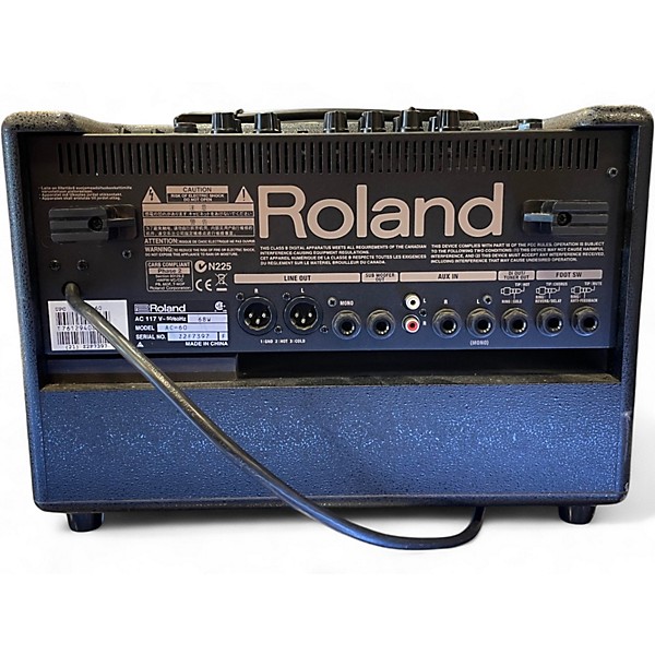 Used Roland AC60 60W 2X6.5 Acoustic Guitar Combo Amp