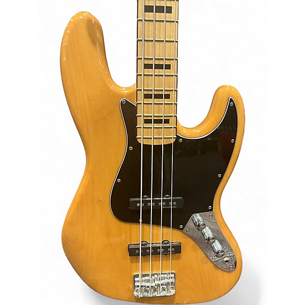 Used Squier Vintage Modified 70S Jazz Bass Natural Electric Bass Guitar