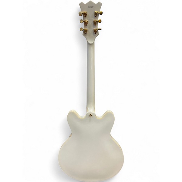 Used Solid Bond SBKYCSRG White Hollow Body Electric Guitar