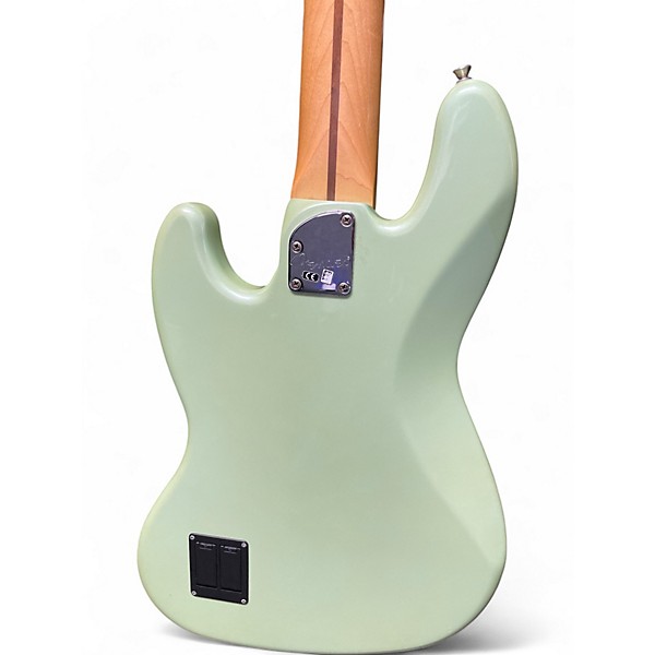 Used Fender Deluxe Active Jazz Bass V 5 String Surf Green Electric Bass Guitar