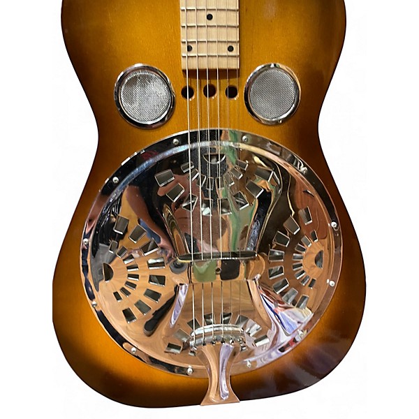 Used Dobro Hound Dog Round Neck 2 Tone Sunburst Resonator Guitar