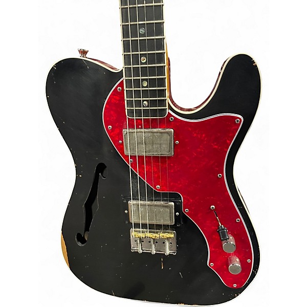 Used TMG Gatton Custom Black Hollow Body Electric Guitar