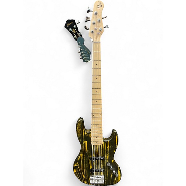 Used Michael Kelly ELEMENT 5 YELLOW CERUSE Electric Bass Guitar