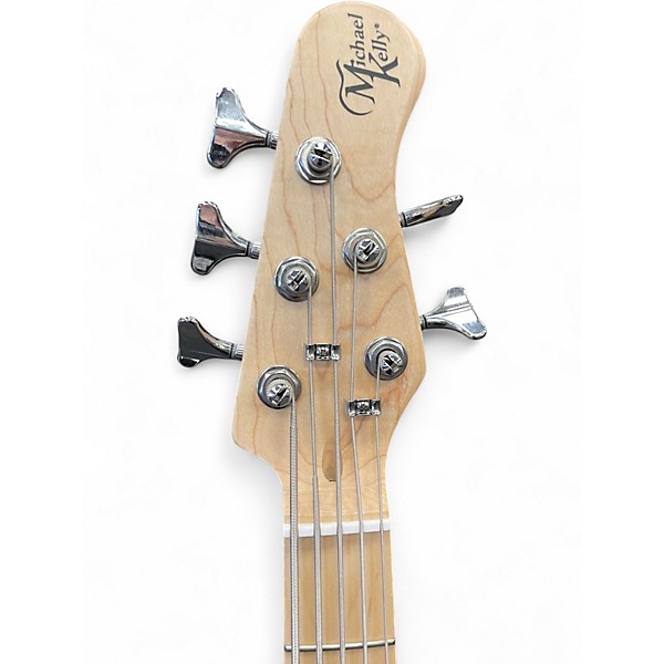 Used Michael Kelly ELEMENT 5 YELLOW CERUSE Electric Bass Guitar
