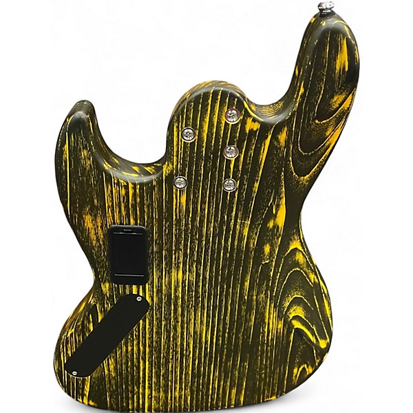 Used Michael Kelly ELEMENT 5 YELLOW CERUSE Electric Bass Guitar