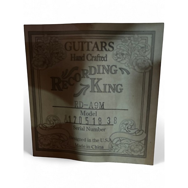 Used Recording King RDA9M Natural Acoustic Guitar