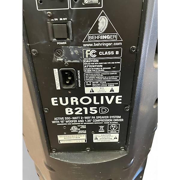 Used Behringer B215D 15in 2-Way 550W Powered Speaker
