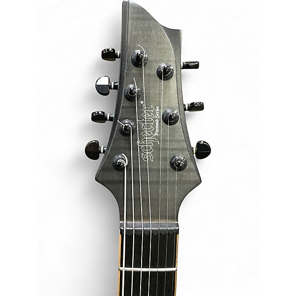 Used 2022 Schecter Guitar Research KM-7 MK-II Trans Black Solid Body Electric Guitar