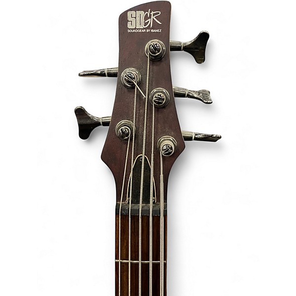 Used Ibanez SR505L 5 String Brown Electric Bass Guitar