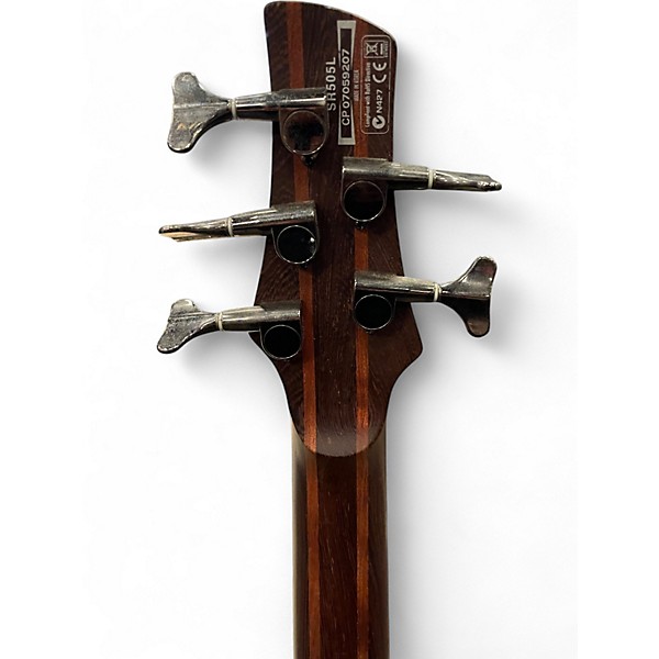 Used Ibanez SR505L 5 String Brown Electric Bass Guitar