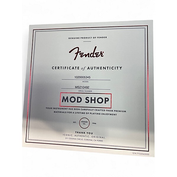 Used Fender MOD SHOP TELECASTER 2 Color Sunburst Solid Body Electric Guitar