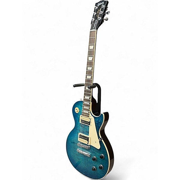 Used Gibson Les Paul Traditional Pro V Flame Top Ocean Water Perimeter Solid Body Electric Guitar