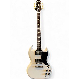 Used Epiphone 1961 Les Paul SG Standard Aged Classic White Solid Body Electric Guitar