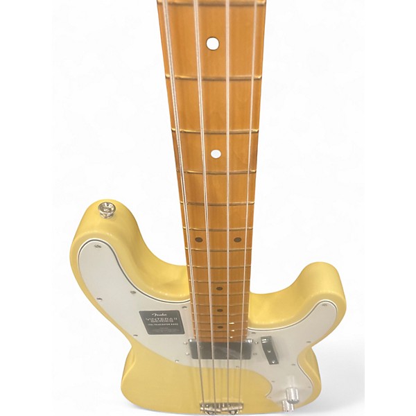 Used Fender telecaster Vintage Yellow Electric Bass Guitar
