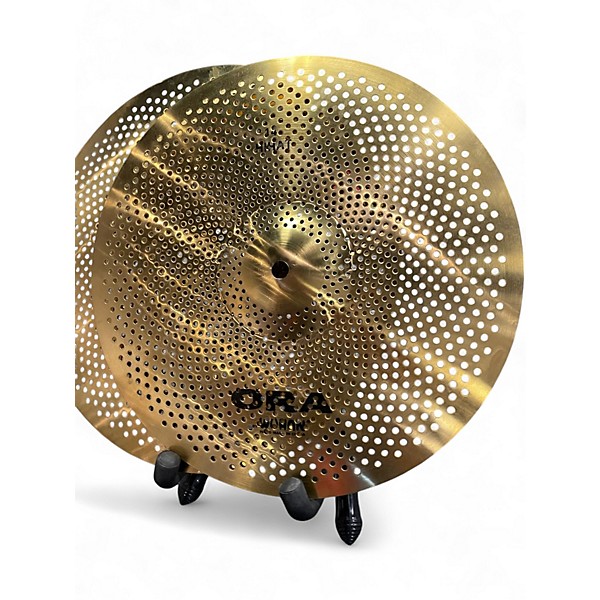 Used Wuhan Cymbals & Gongs 14in ora low noise Hi Hat Pair Cymbal