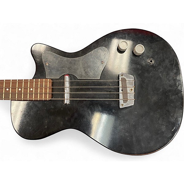 Vintage 1960s Silvertone 1444 Black Electric Bass Guitar