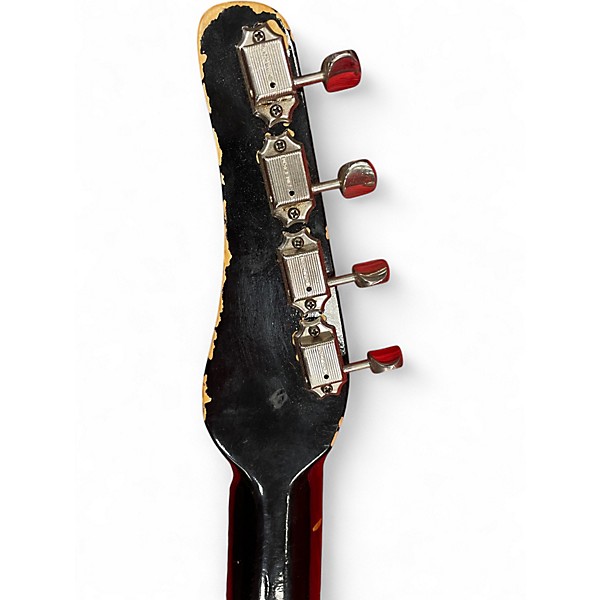 Vintage 1960s Silvertone 1444 Black Electric Bass Guitar