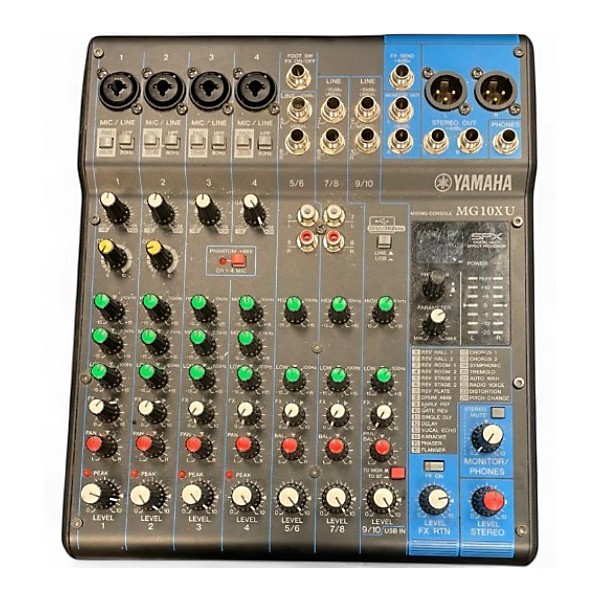 Used Yamaha MG10XU 10 Channel Mixer with Effects Unpowered Mixer