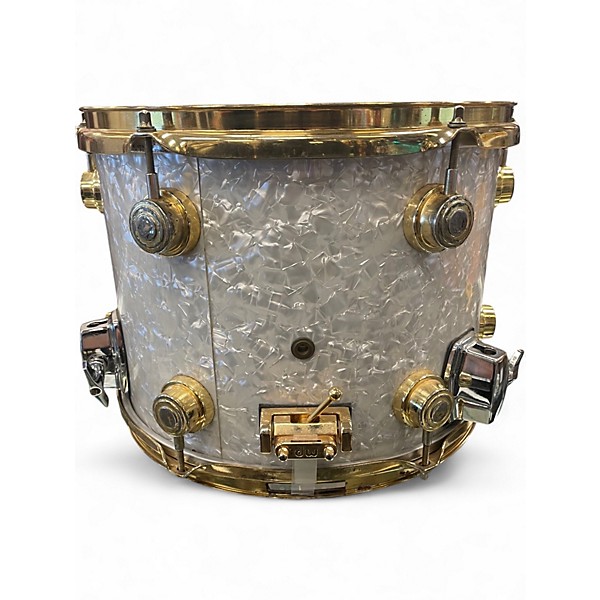 Used DW 13in BALLAD SNARE Pearl White Drum