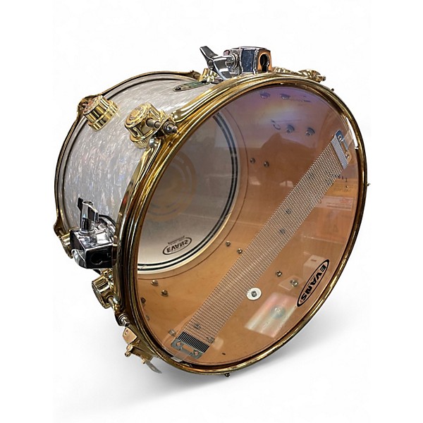 Used DW 13in BALLAD SNARE Pearl White Drum