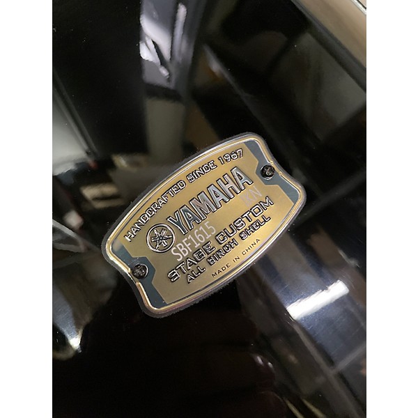 Used Yamaha 16X15 Stage Custom Black Drum