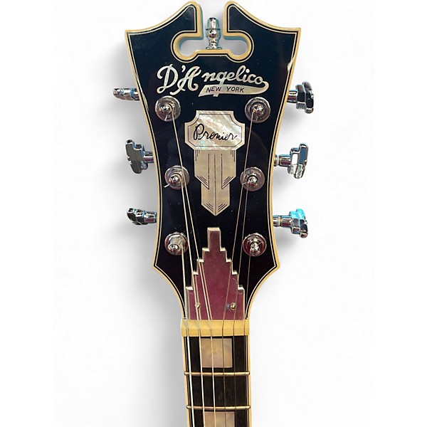 Used D'Angelico Premier Series DC Sky Blue Hollow Body Electric Guitar