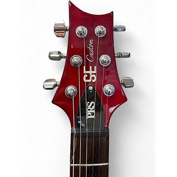 Used PRS SE Custom 24 Trans Red Solid Body Electric Guitar
