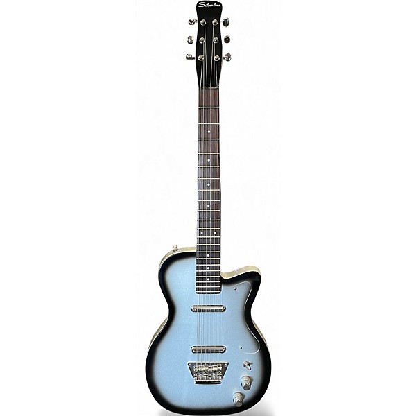 Used Silvertone 1303/U2 Silver Burst Solid Body Electric Guitar