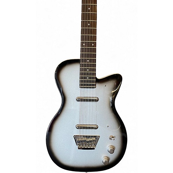 Used Silvertone 1303/U2 Silver Burst Solid Body Electric Guitar